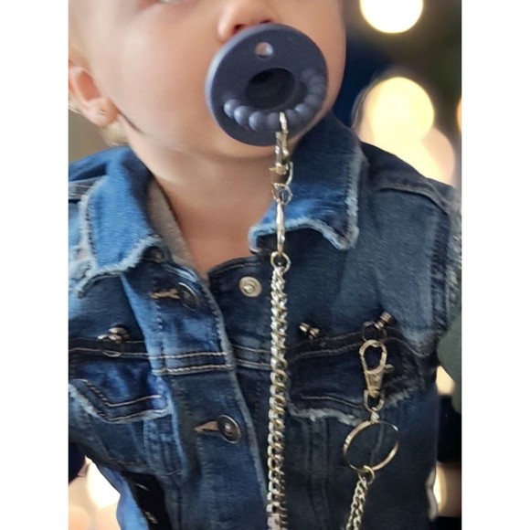 Sex pistols patch custom studded punk rock baby, toddler rocker, recycled denim - Picture 2 of 3